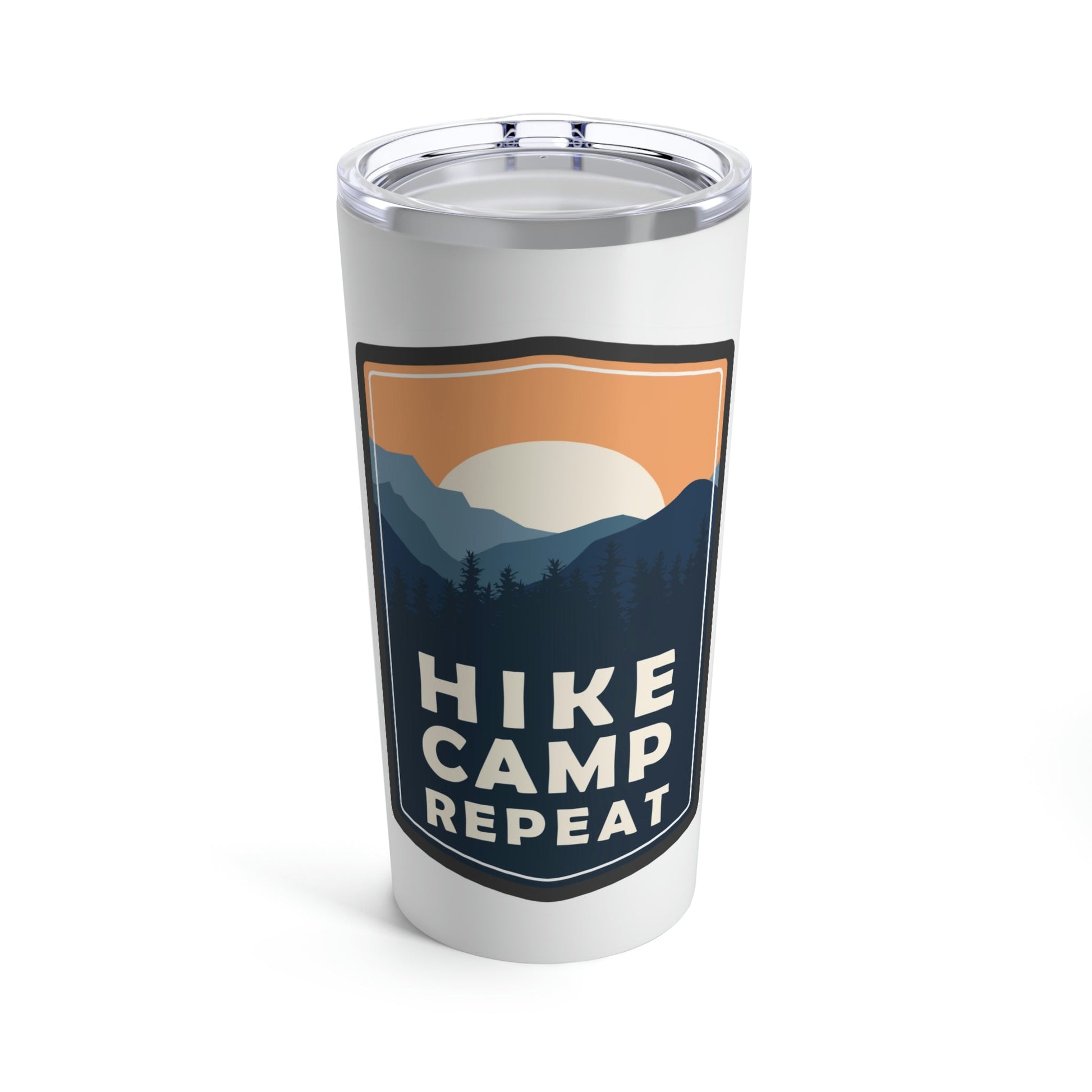 Hike Camp Repeat Hiking Lovers Stainless Steel Hot or Cold Vacuum Tumbler 20oz Ichaku [Perfect Gifts Selection]