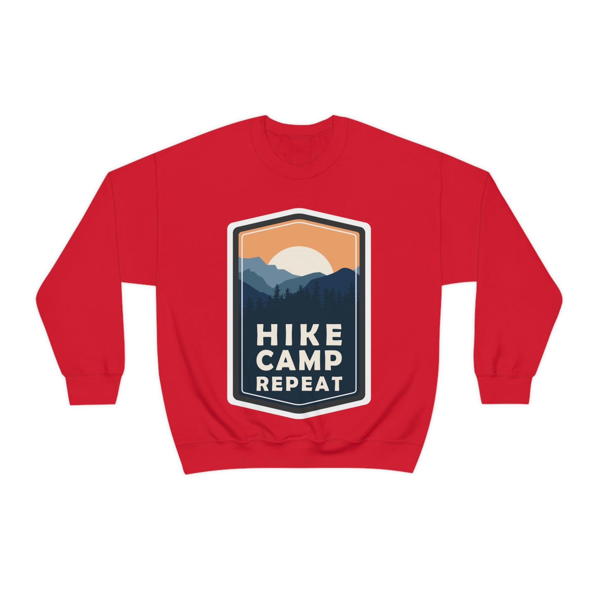Hike Camp Repeat Hiking Lovers Unisex Heavy Blend™ Crewneck Sweatshirt Ichaku [Perfect Gifts Selection]