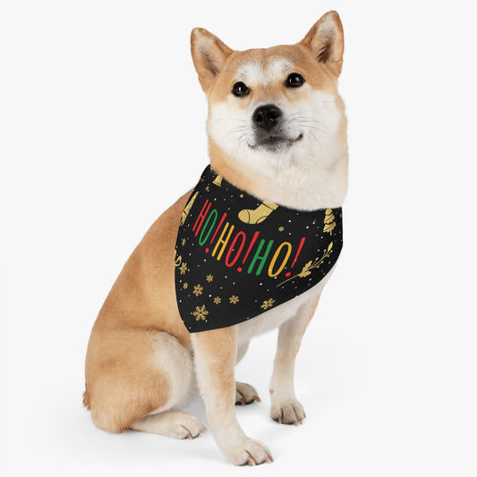 Ho Ho Ho Magic Christmas Bowl Pet Bandana Collar Ichaku [Perfect Gifts Selection]