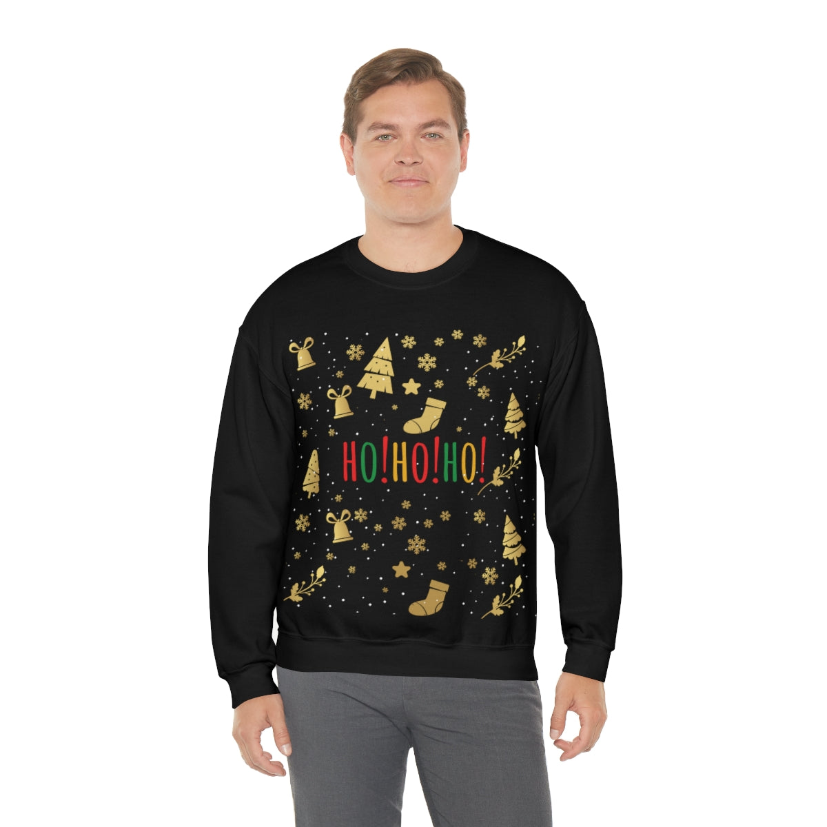 Ho Ho Ho Magic Christmas Gift Unisex Heavy Blend™ Crewneck Sweatshirt Ichaku [Perfect Gifts Selection]