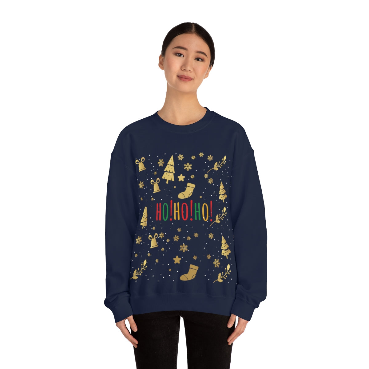 Ho Ho Ho Magic Christmas Gift Unisex Heavy Blend™ Crewneck Sweatshirt Ichaku [Perfect Gifts Selection]