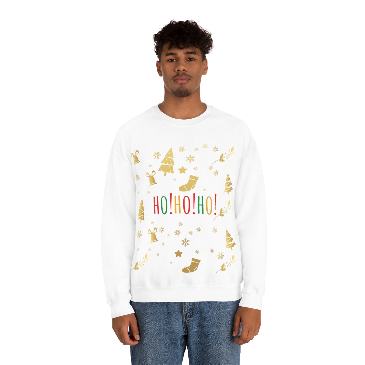 Ho Ho Ho Magic Christmas Gift Unisex Heavy Blend™ Crewneck Sweatshirt Ichaku [Perfect Gifts Selection]