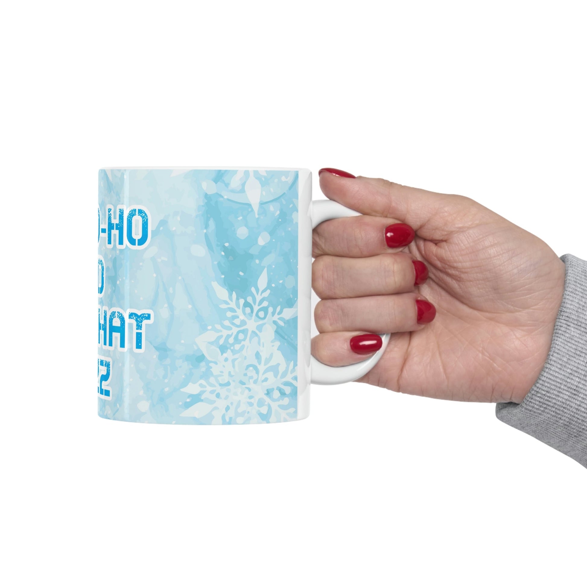 Ho Ho Ho Time And All That Jazz Snowflake Motivation Slogan Ceramic Mug 11oz Ichaku [Perfect Gifts Selection]