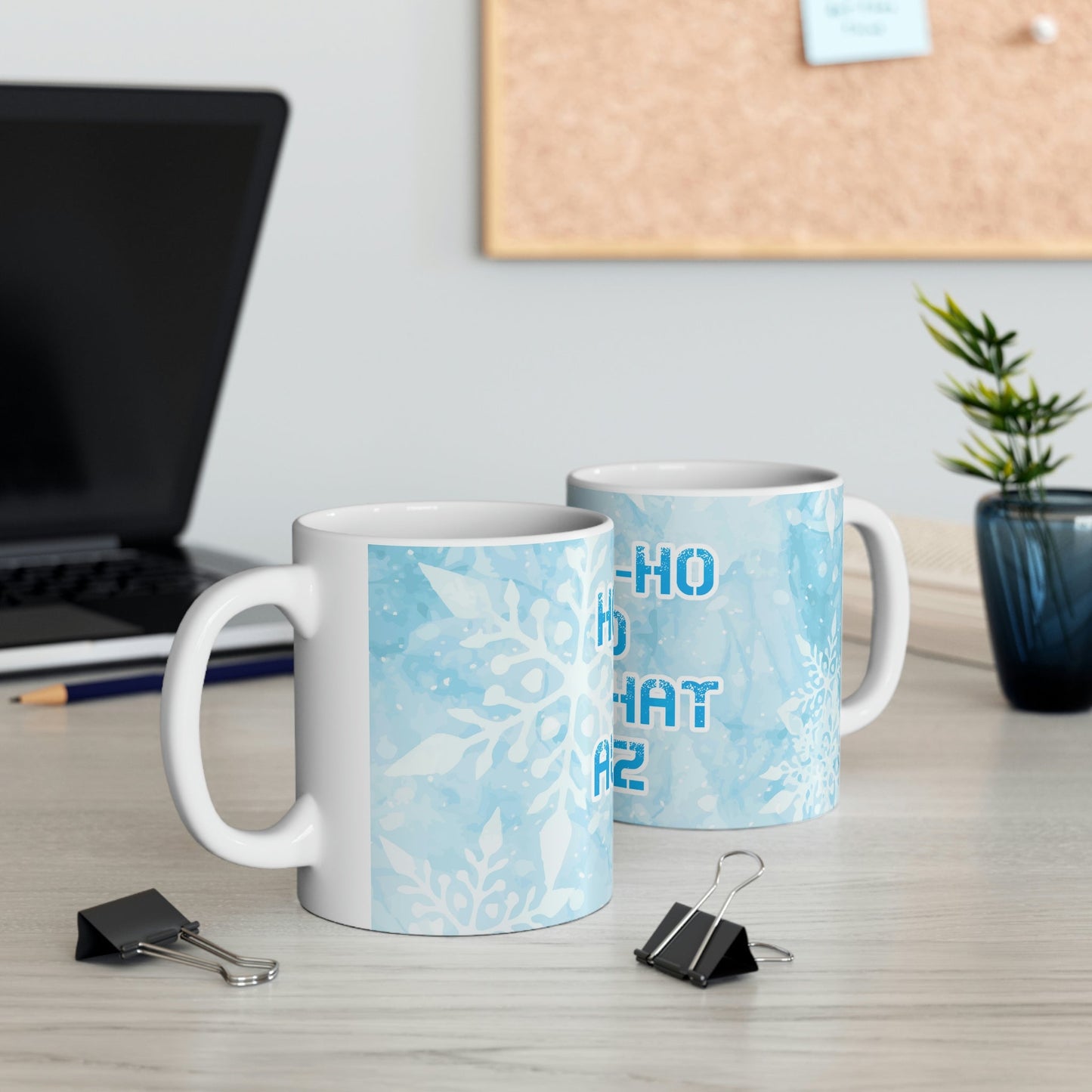 Ho Ho Ho Time And All That Jazz Snowflake Motivation Slogan Ceramic Mug 11oz Ichaku [Perfect Gifts Selection]