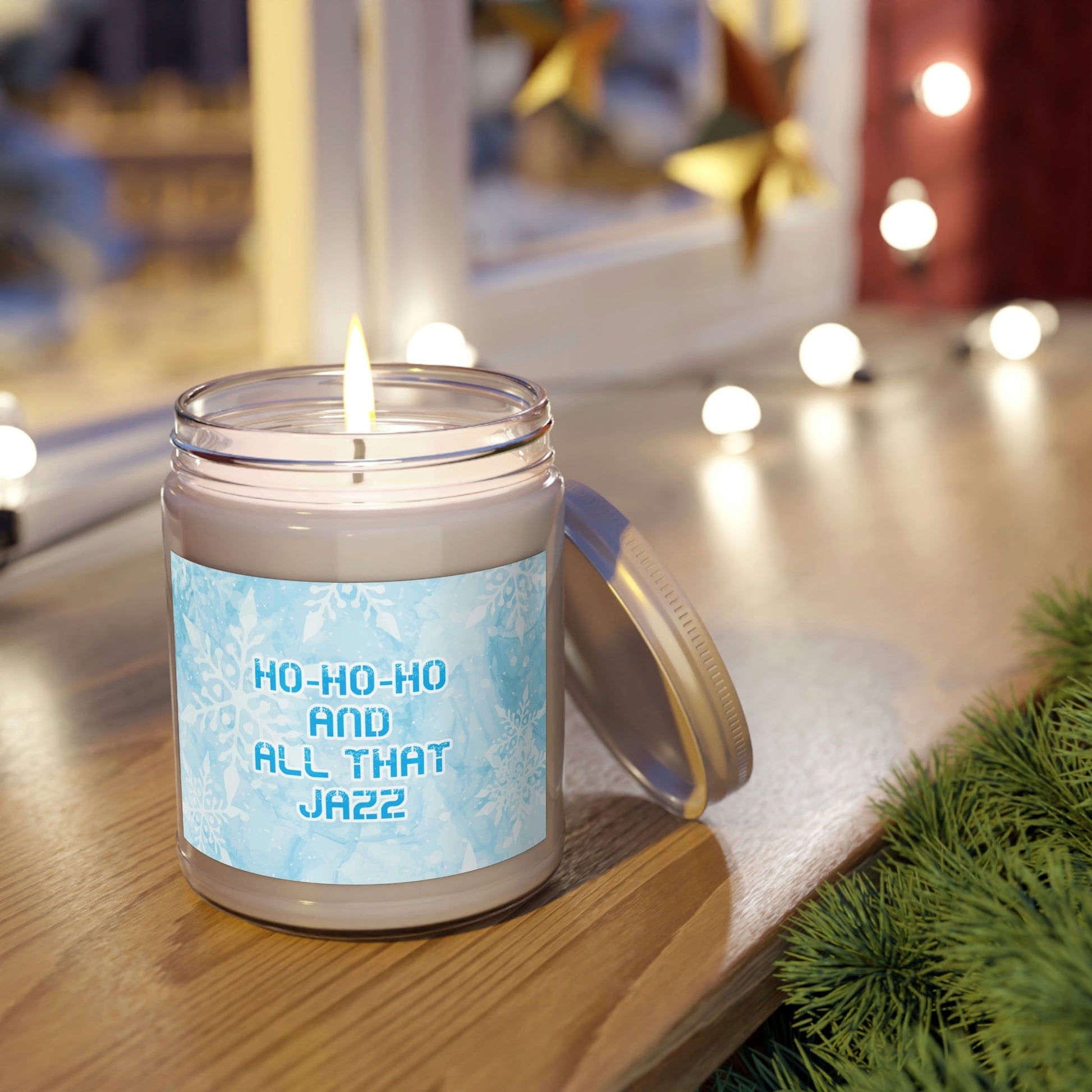 Ho Ho Ho Time And All That Jazz Snowflake Motivation Slogan Scented Candle Up to 60hSoy Wax 9oz Ichaku [Perfect Gifts Selection]