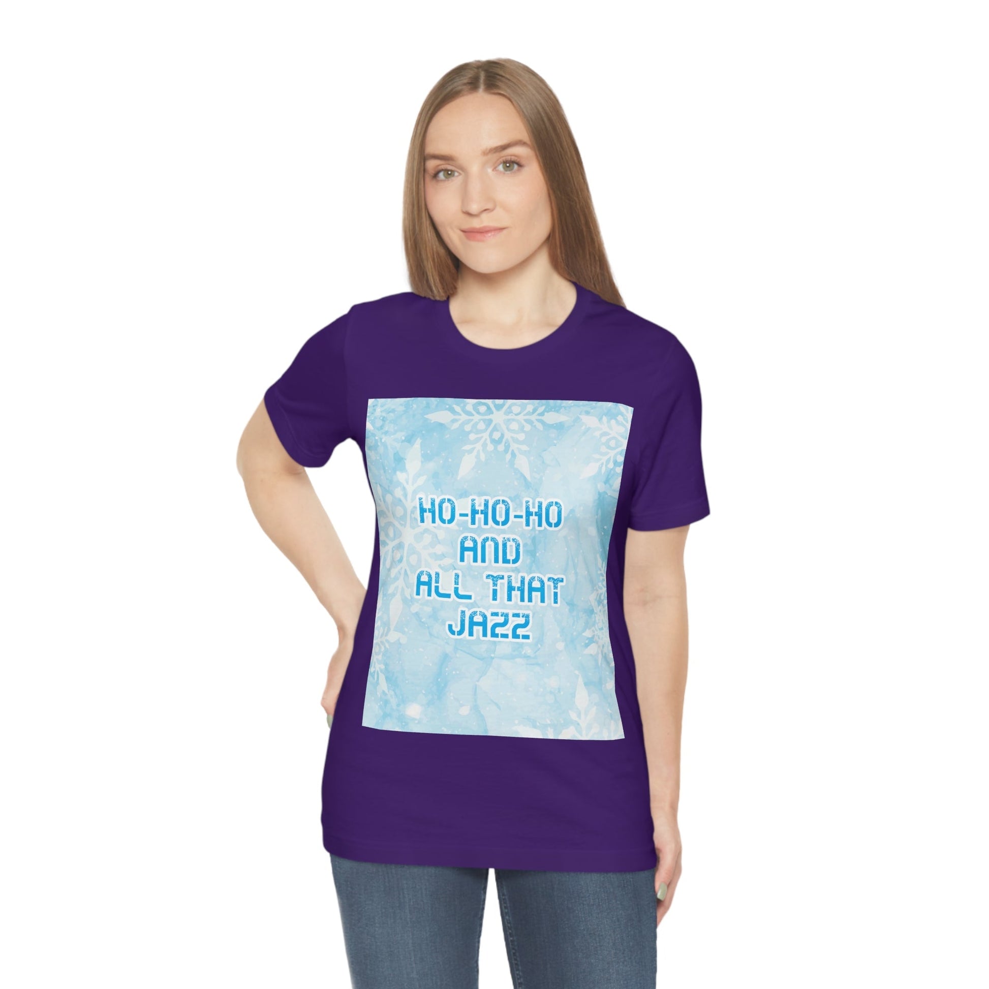 Ho Ho Ho Time And All That Jazz Snowflake Motivation Slogan Unisex Jersey Short Sleeve T-Shirt Ichaku [Perfect Gifts Selection]