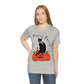 Hocus Pocus Halloween Black Cat Watching Unisex Jersey Short Sleeve T-Shirt Ichaku [Perfect Gifts Selection]