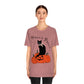 Hocus Pocus Halloween Black Cat Watching Unisex Jersey Short Sleeve T-Shirt Ichaku [Perfect Gifts Selection]