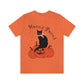 Hocus Pocus Halloween Black Cat Watching Unisex Jersey Short Sleeve T-Shirt Ichaku [Perfect Gifts Selection]