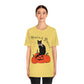 Hocus Pocus Halloween Black Cat Watching Unisex Jersey Short Sleeve T-Shirt Ichaku [Perfect Gifts Selection]