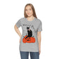 Hocus Pocus Halloween Black Cat Watching Unisex Jersey Short Sleeve T-Shirt Ichaku [Perfect Gifts Selection]