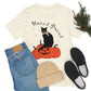 Hocus Pocus Halloween Black Cat Watching Unisex Jersey Short Sleeve T-Shirt Ichaku [Perfect Gifts Selection]