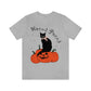 Hocus Pocus Halloween Black Cat Watching Unisex Jersey Short Sleeve T-Shirt Ichaku [Perfect Gifts Selection]