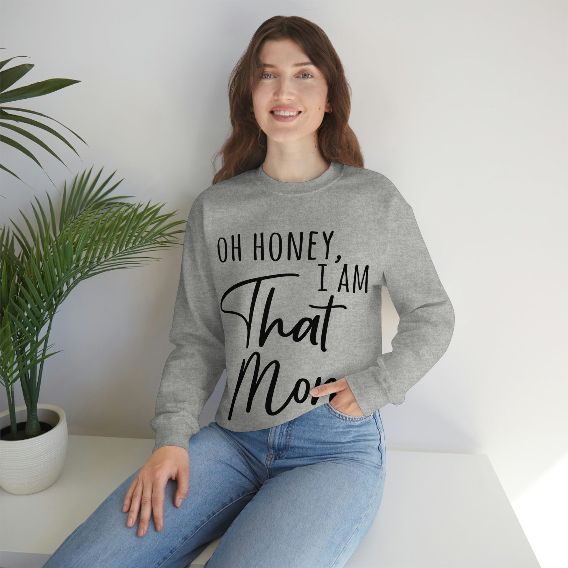 Honey I am That Mom International Mothers Day Unisex Heavy Blend™ Crewneck Sweatshirt Ichaku [Perfect Gifts Selection]