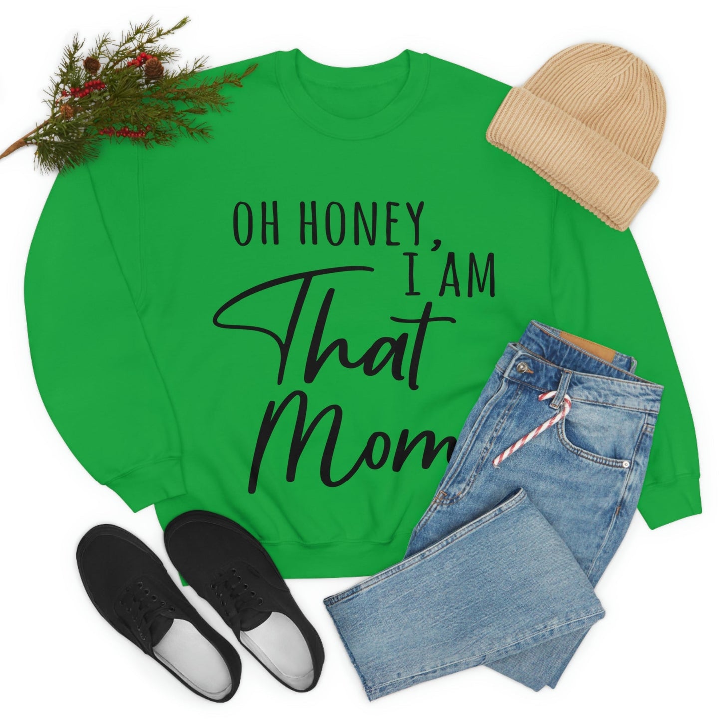 Honey I am That Mom International Mothers Day Unisex Heavy Blend™ Crewneck Sweatshirt Ichaku [Perfect Gifts Selection]