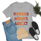 Horror Addiction Halloween Scary Pumpkin Unisex Jersey Short Sleeve T-Shirt Ichaku [Perfect Gifts Selection]