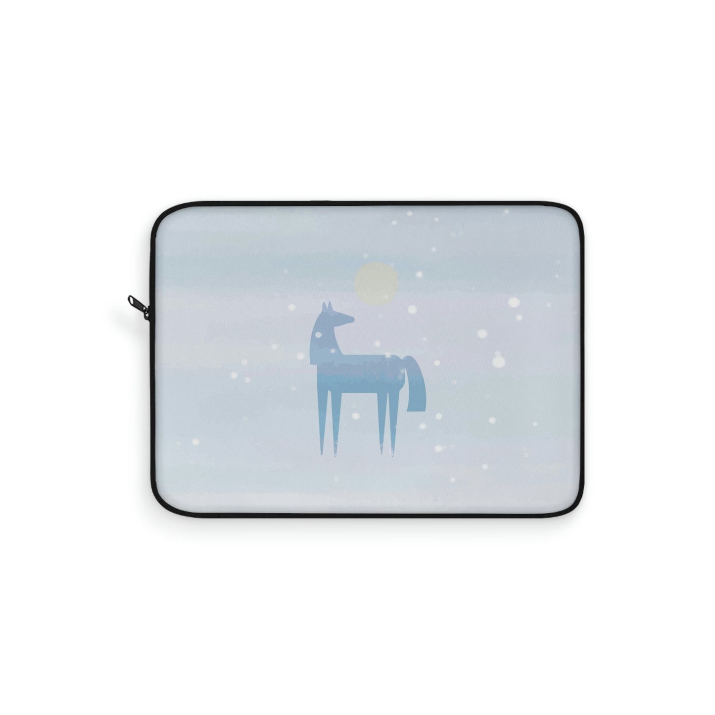 Horse Under the Snow Winter Landscape Art Laptop Sleeve Ichaku [Perfect Gifts Selection]