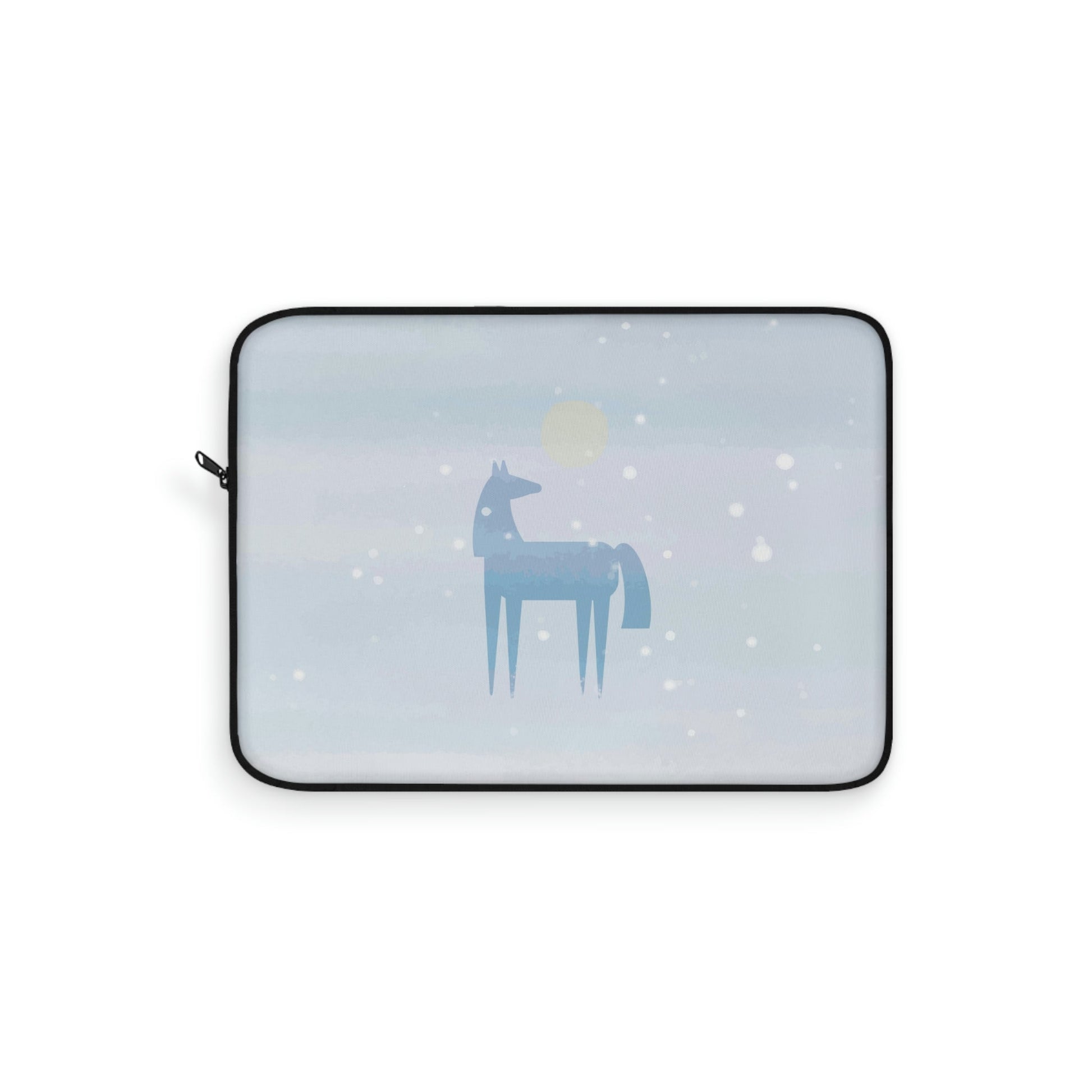 Horse Under the Snow Winter Landscape Art Laptop Sleeve Ichaku [Perfect Gifts Selection]