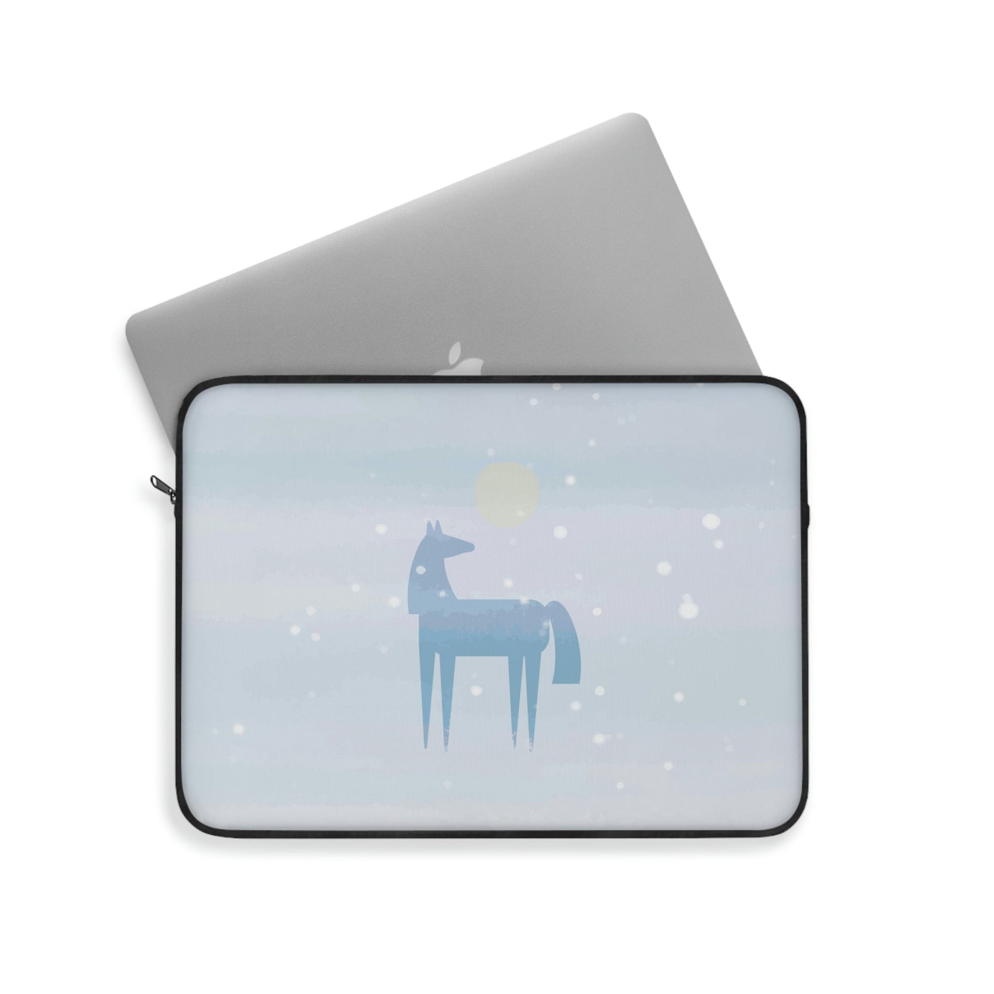 Horse Under the Snow Winter Landscape Art Laptop Sleeve Ichaku [Perfect Gifts Selection]