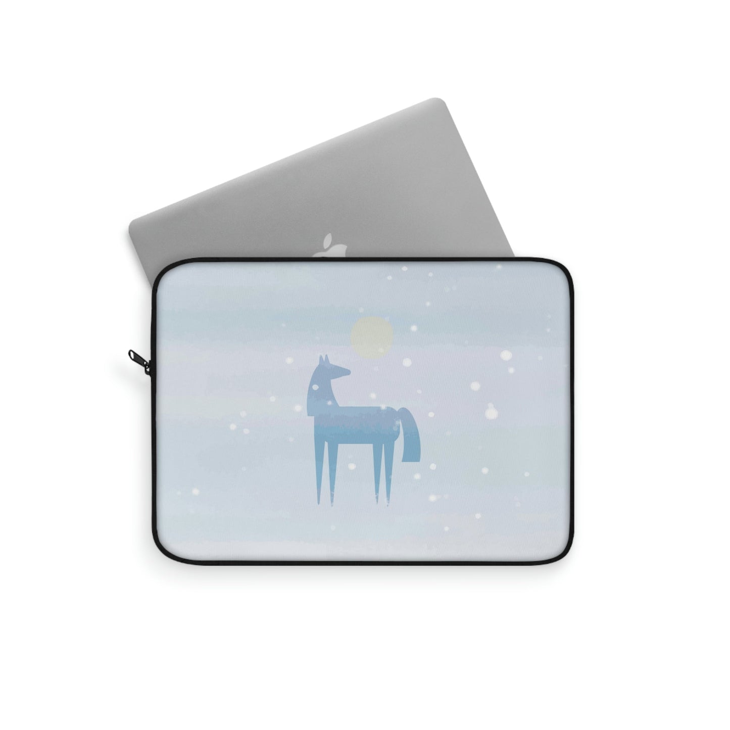 Horse Under the Snow Winter Landscape Art Laptop Sleeve Ichaku [Perfect Gifts Selection]