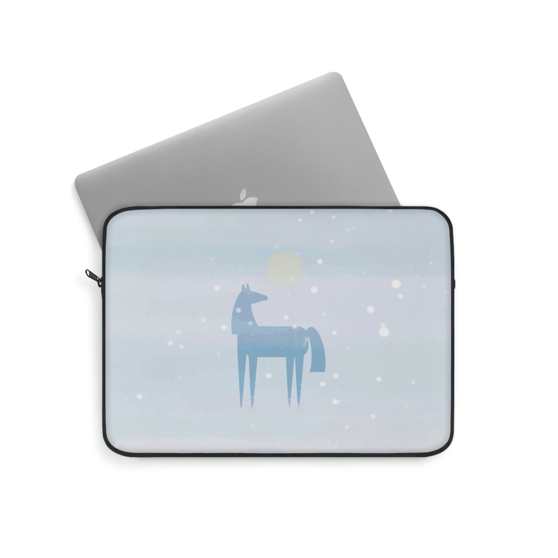 Horse Under the Snow Winter Landscape Art Laptop Sleeve Ichaku [Perfect Gifts Selection]