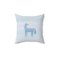 Horse Under the Snow Winter Landscape Art Spun Polyester Square Pillow Ichaku [Perfect Gifts Selection]