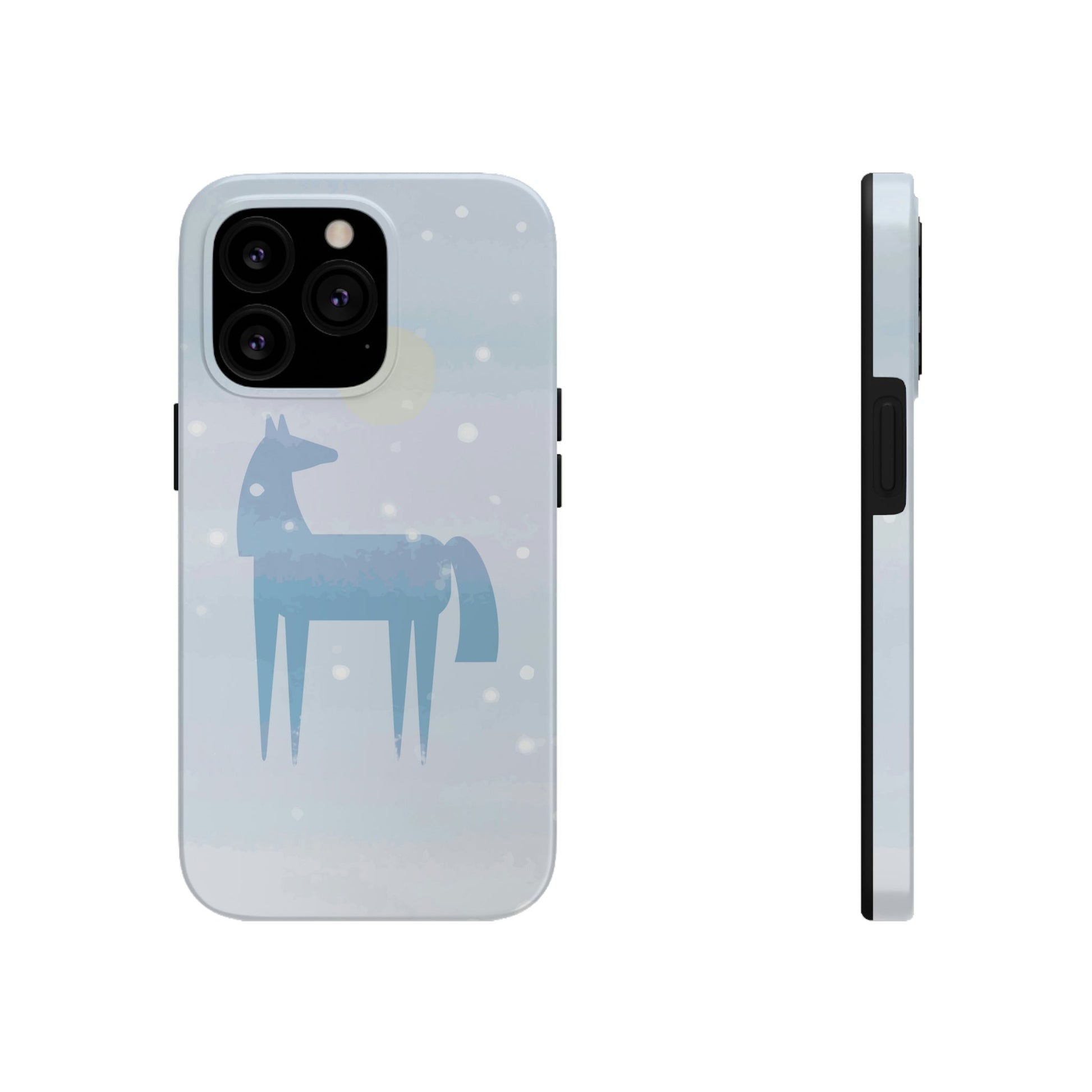 Horse Under the Snow Winter Landscape Art Tough Phone Cases Case-Mate Ichaku [Perfect Gifts Selection]