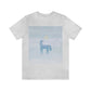 Horse Under the Snow Winter Landscape Unisex Jersey Short Sleeve T-Shirt Ichaku [Perfect Gifts Selection]