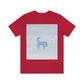 Horse Under the Snow Winter Landscape Unisex Jersey Short Sleeve T-Shirt Ichaku [Perfect Gifts Selection]