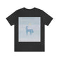 Horse Under the Snow Winter Landscape Unisex Jersey Short Sleeve T-Shirt Ichaku [Perfect Gifts Selection]