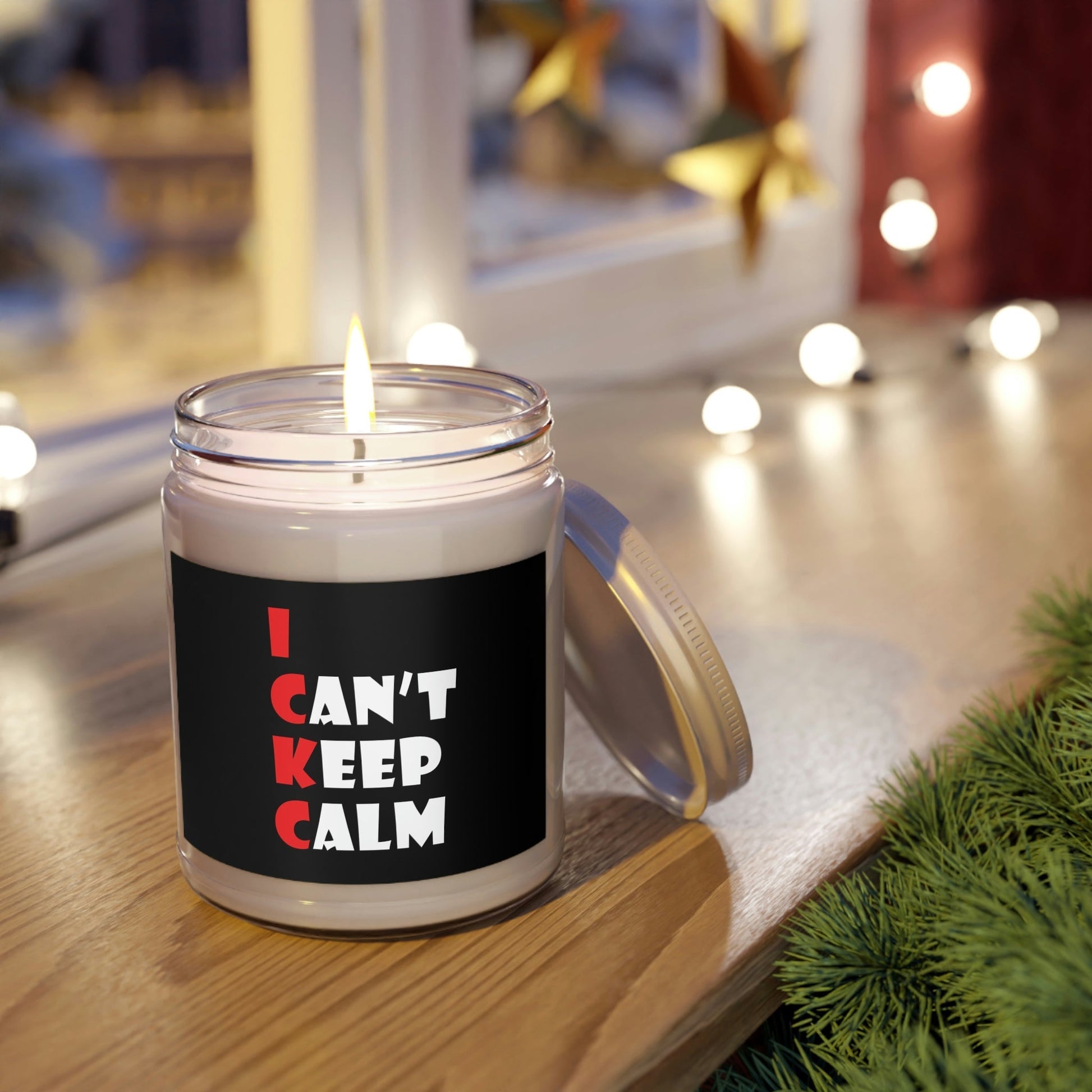 I Can`t Keep Calm Funny Anti Stress Scented Candle, Up to 60h, Soy Wax, 9oz Ichaku [Perfect Gifts Selection]