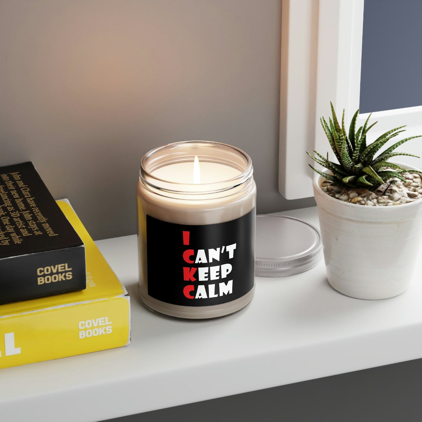 I Can`t Keep Calm Funny Anti Stress Scented Candle, Up to 60h, Soy Wax, 9oz Ichaku [Perfect Gifts Selection]