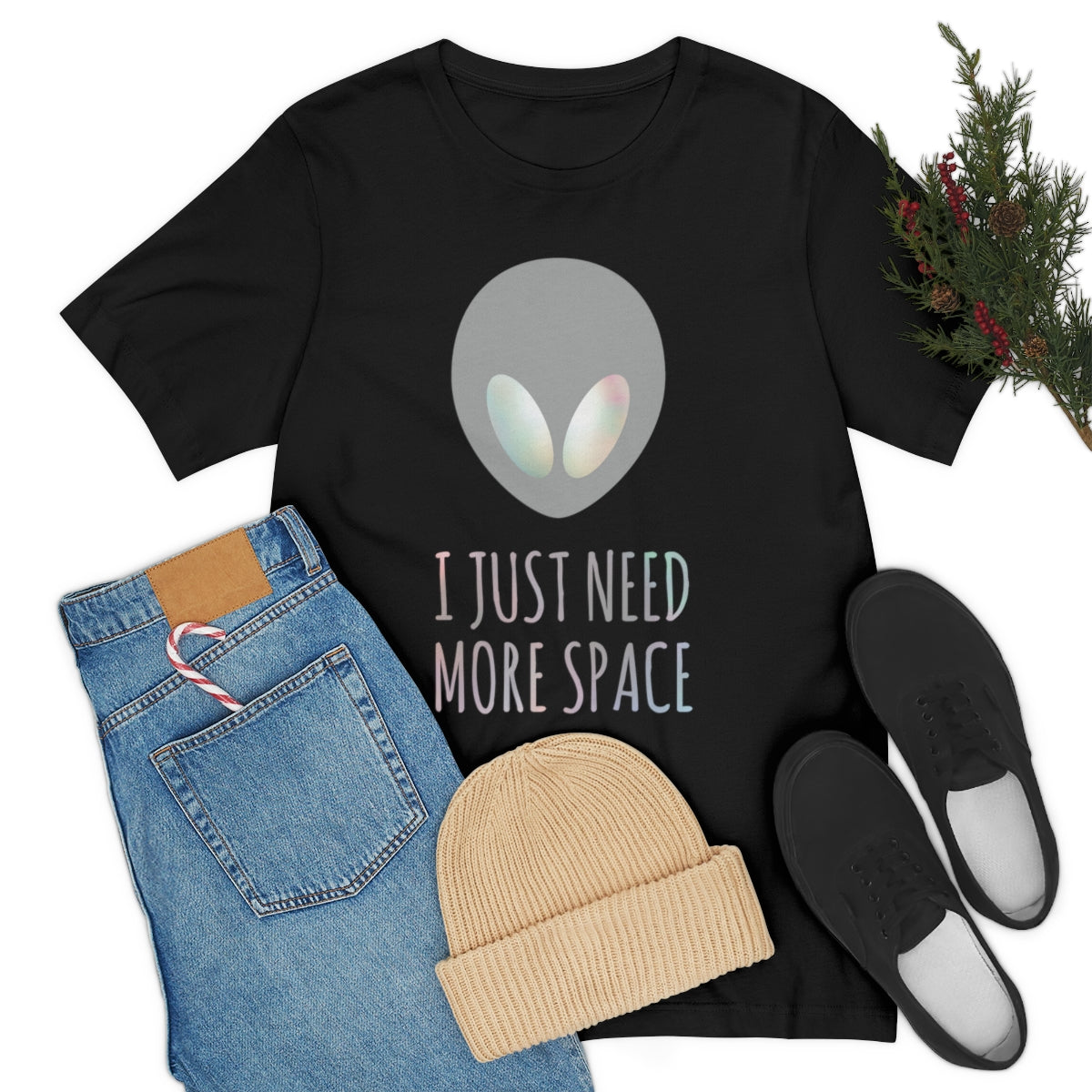 I Just Need More Space Aliens UFO Funny Quotes TV Series Unisex Jersey Short Sleeve T-Shirt Ichaku [Perfect Gifts Selection]