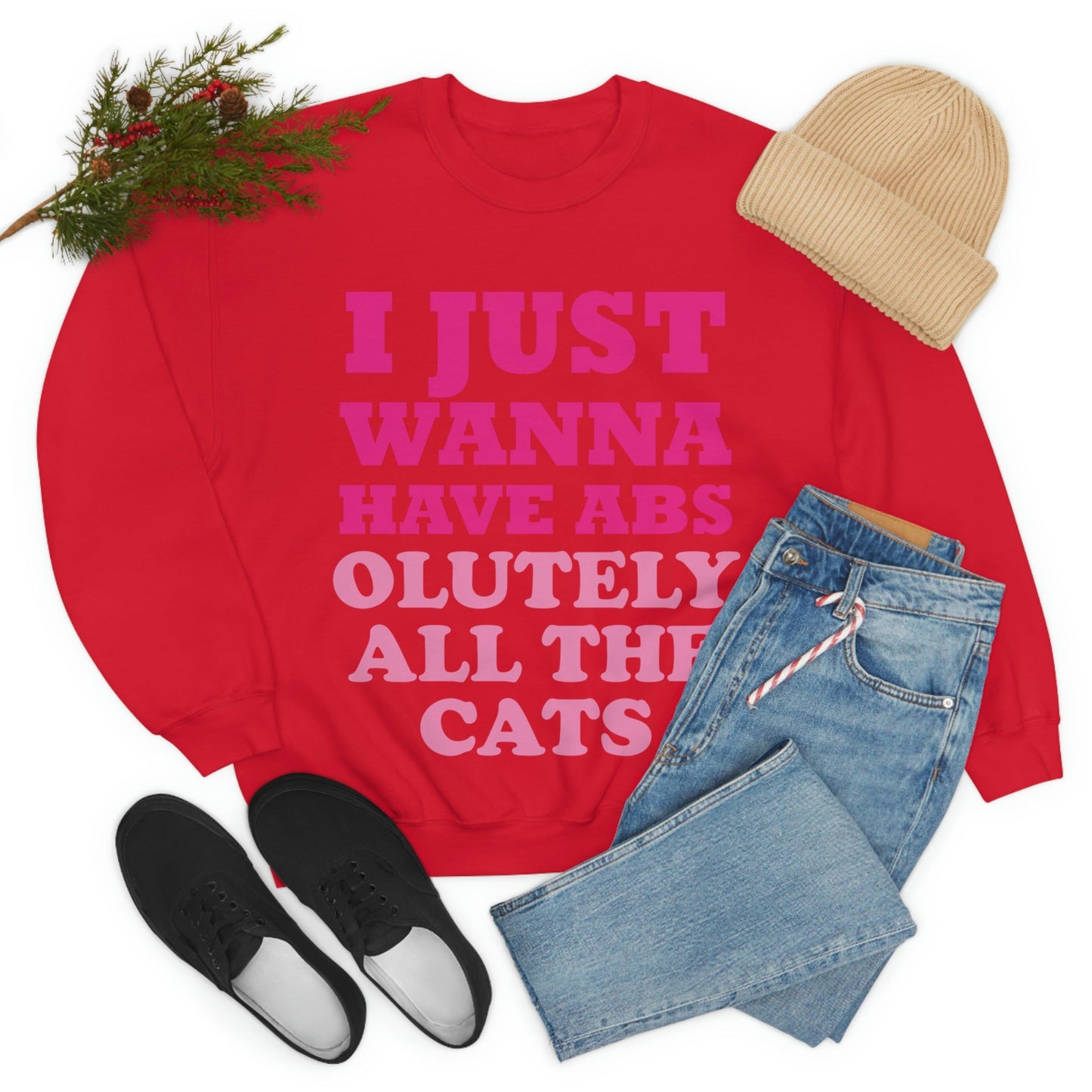 I Just Wanna Have Absolutely All The Cats Funny Cat Memes Unisex Heavy Blend™ Crewneck Sweatshirt Ichaku [Perfect Gifts Selection]