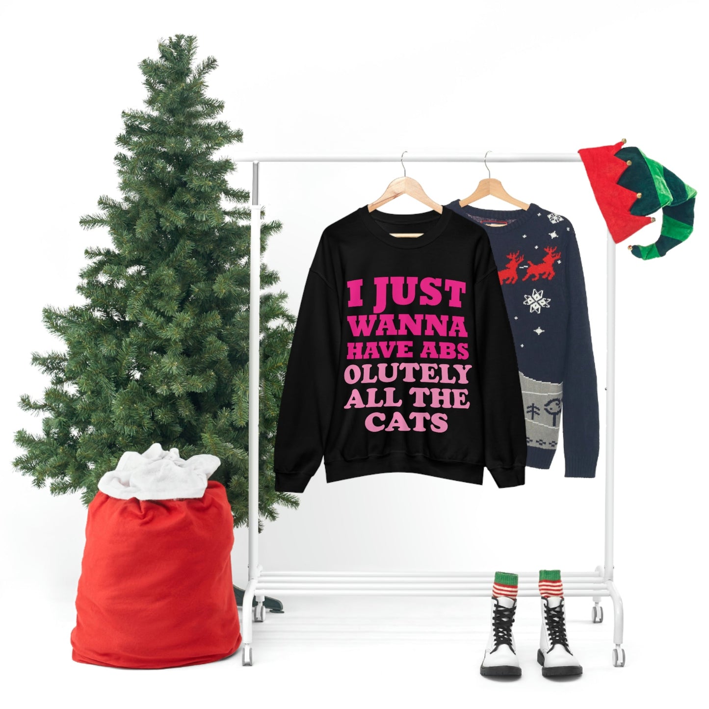 I Just Wanna Have Absolutely All The Cats Funny Cat Memes Unisex Heavy Blend™ Crewneck Sweatshirt Ichaku [Perfect Gifts Selection]