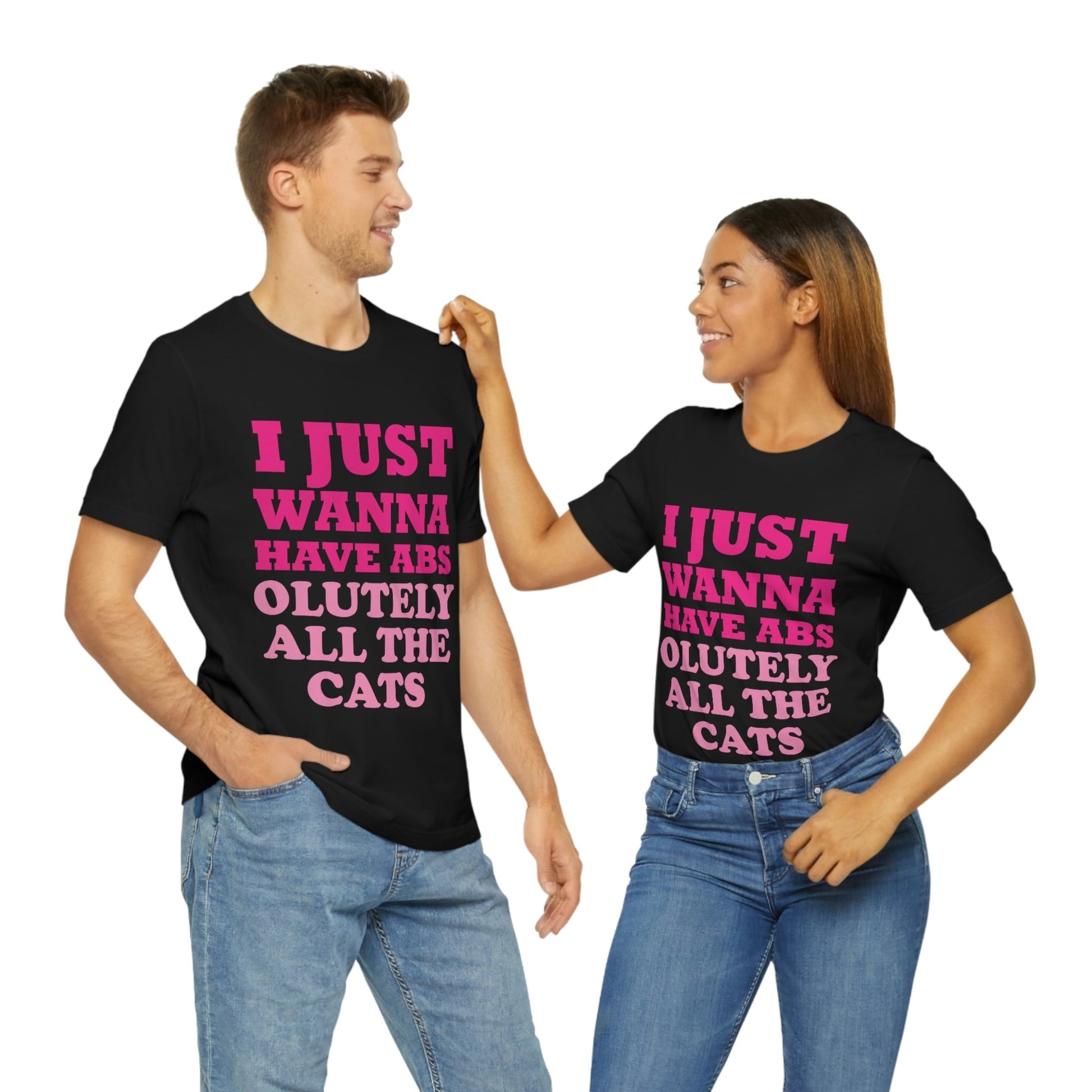 I Just Wanna Have Absolutely All The Cats Funny Cat Memes Unisex Jersey Short Sleeve T-Shirt Ichaku [Perfect Gifts Selection]