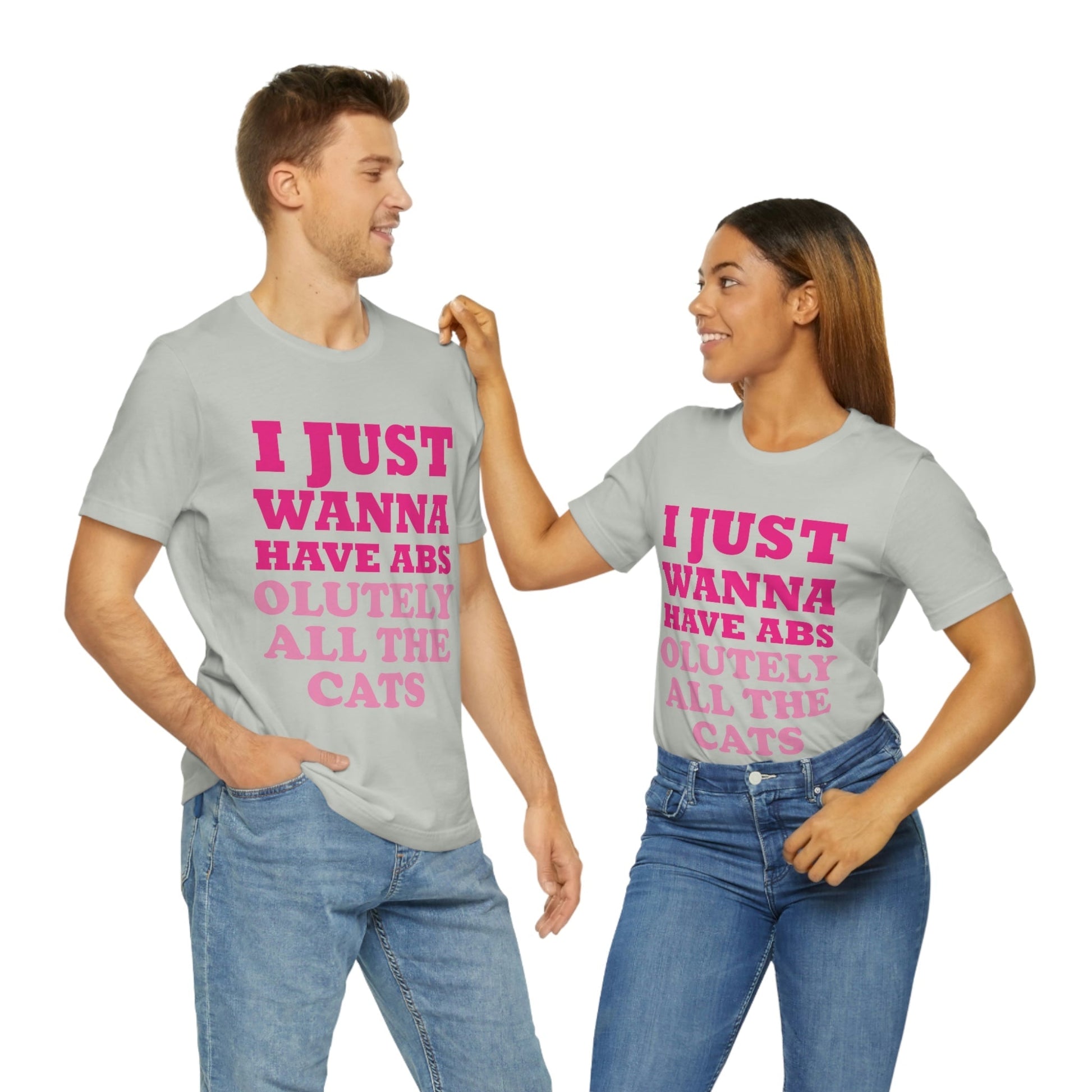 I Just Wanna Have Absolutely All The Cats Funny Cat Memes Unisex Jersey Short Sleeve T-Shirt Ichaku [Perfect Gifts Selection]