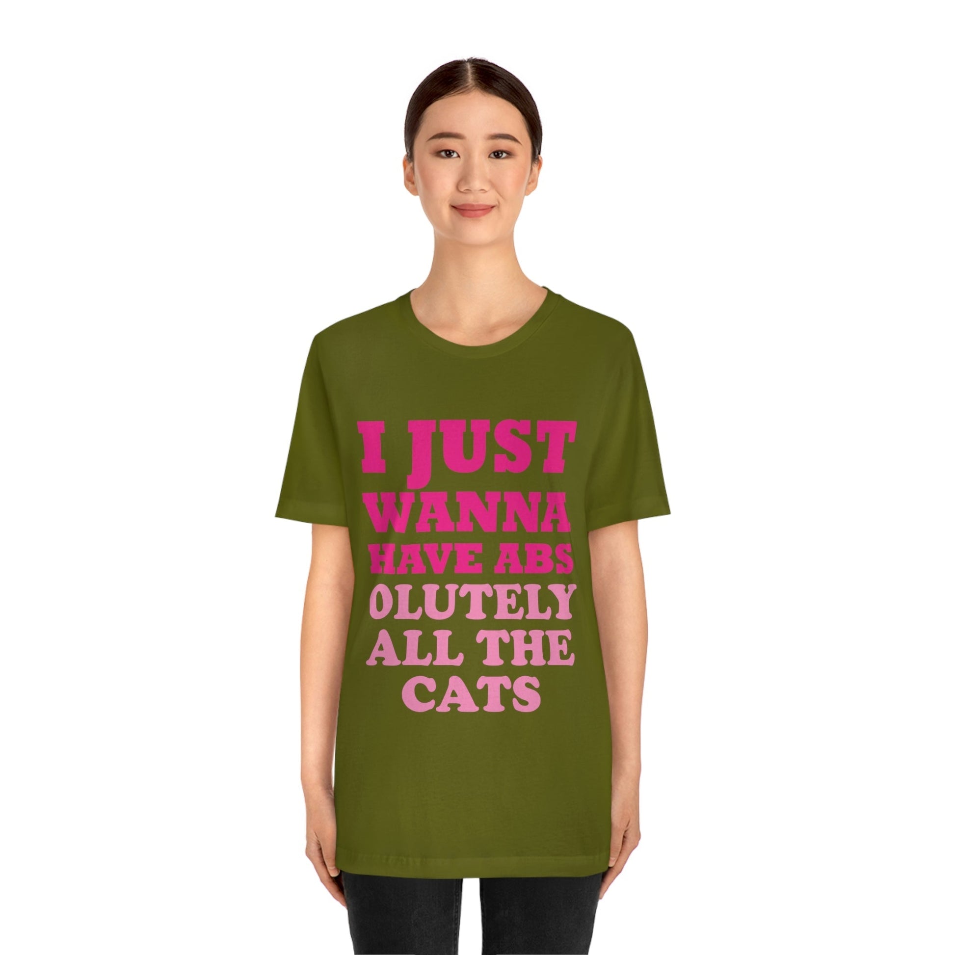 I Just Wanna Have Absolutely All The Cats Funny Cat Memes Unisex Jersey Short Sleeve T-Shirt Ichaku [Perfect Gifts Selection]