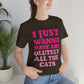 I Just Wanna Have Absolutely All The Cats Funny Cat Memes Unisex Jersey Short Sleeve T-Shirt Ichaku [Perfect Gifts Selection]