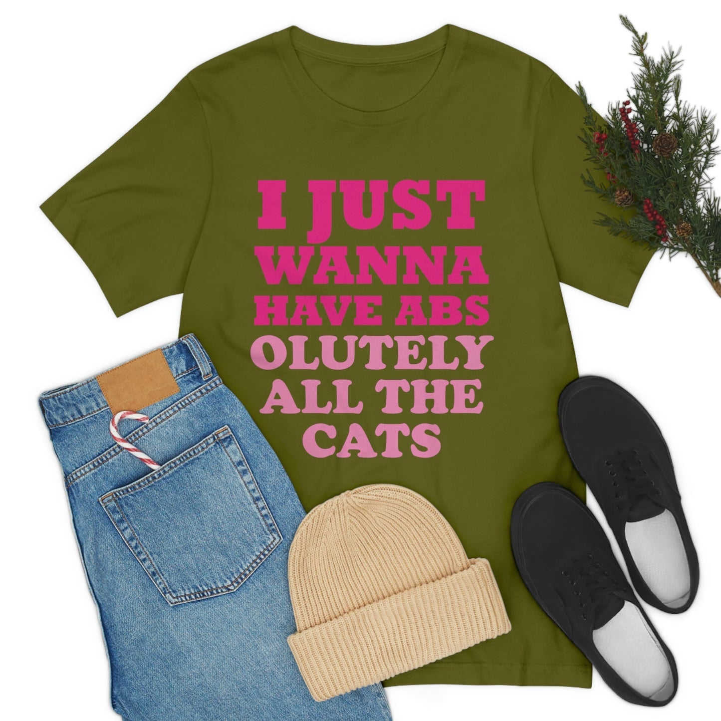 I Just Wanna Have Absolutely All The Cats Funny Cat Memes Unisex Jersey Short Sleeve T-Shirt Ichaku [Perfect Gifts Selection]