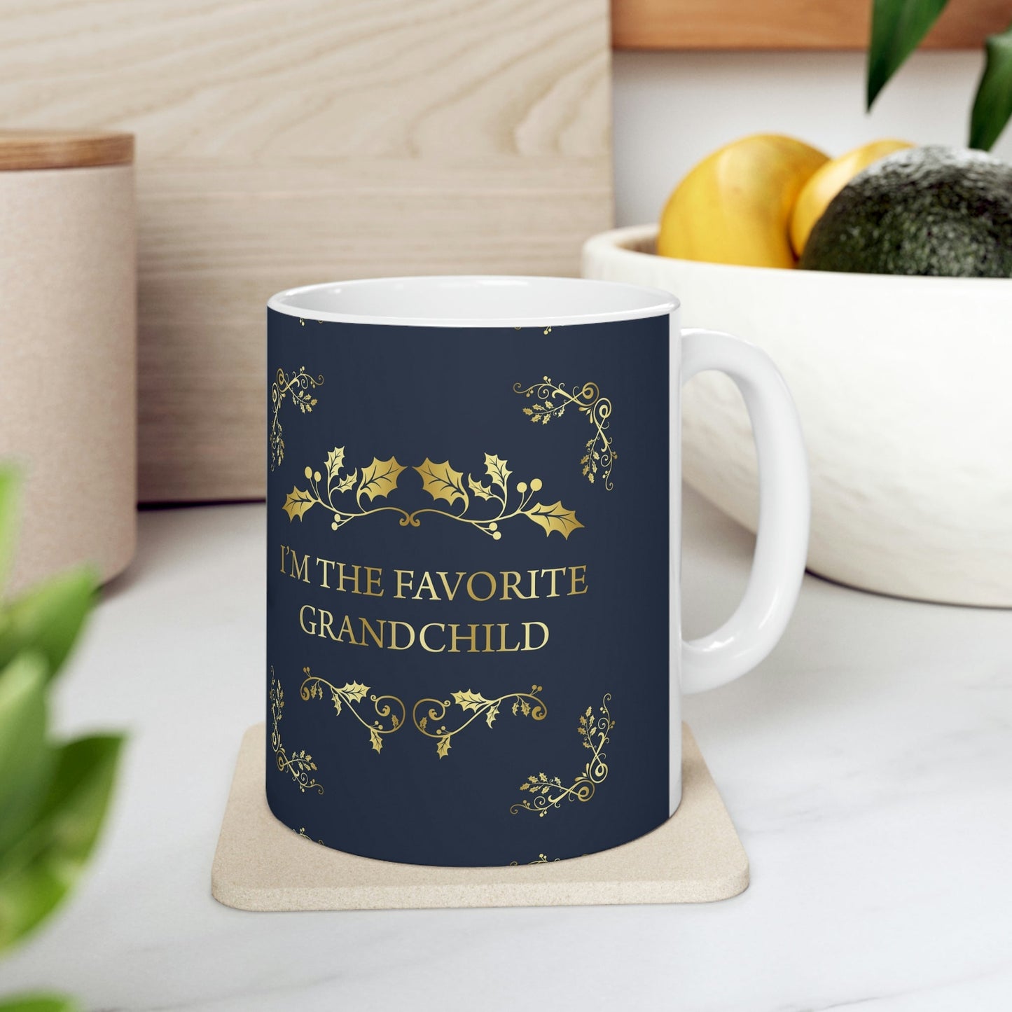 I`M The Favorite Grandchild Happy Birthday Ceramic Mug 11oz Ichaku [Perfect Gifts Selection]