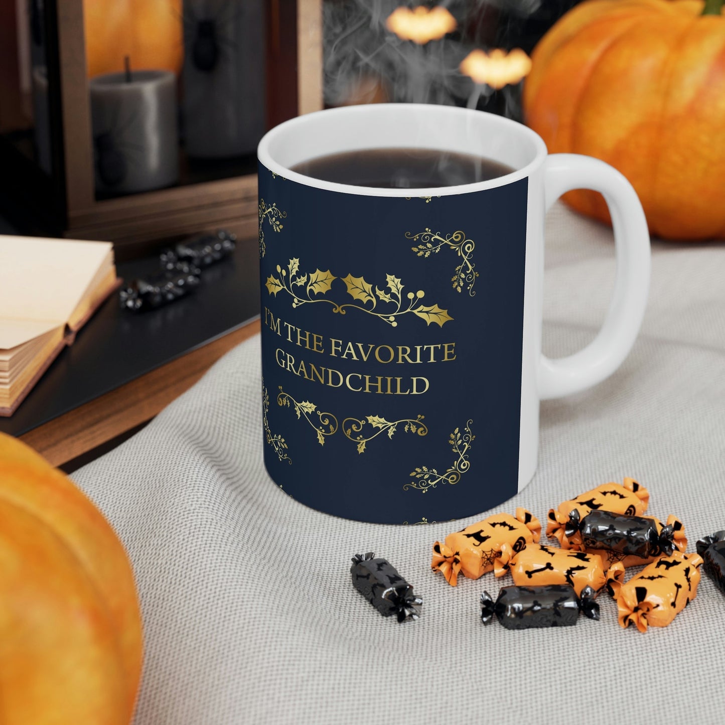 I`M The Favorite Grandchild Happy Birthday Ceramic Mug 11oz Ichaku [Perfect Gifts Selection]