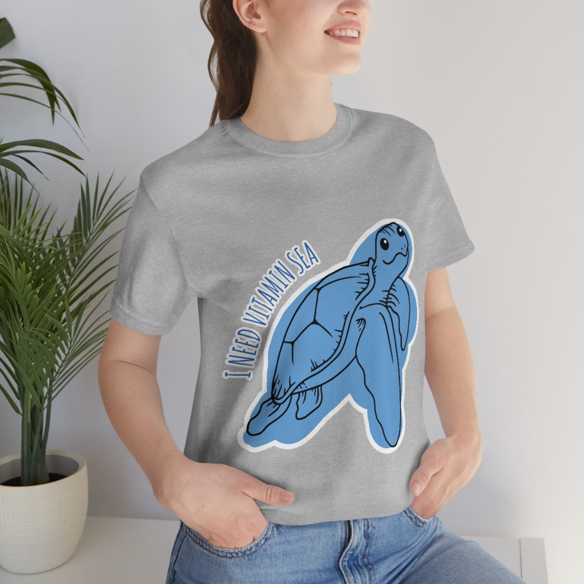 I Need Vitamin Sea Turtles Save The Earth Unisex Jersey Short Sleeve T-Shirt Ichaku [Perfect Gifts Selection]