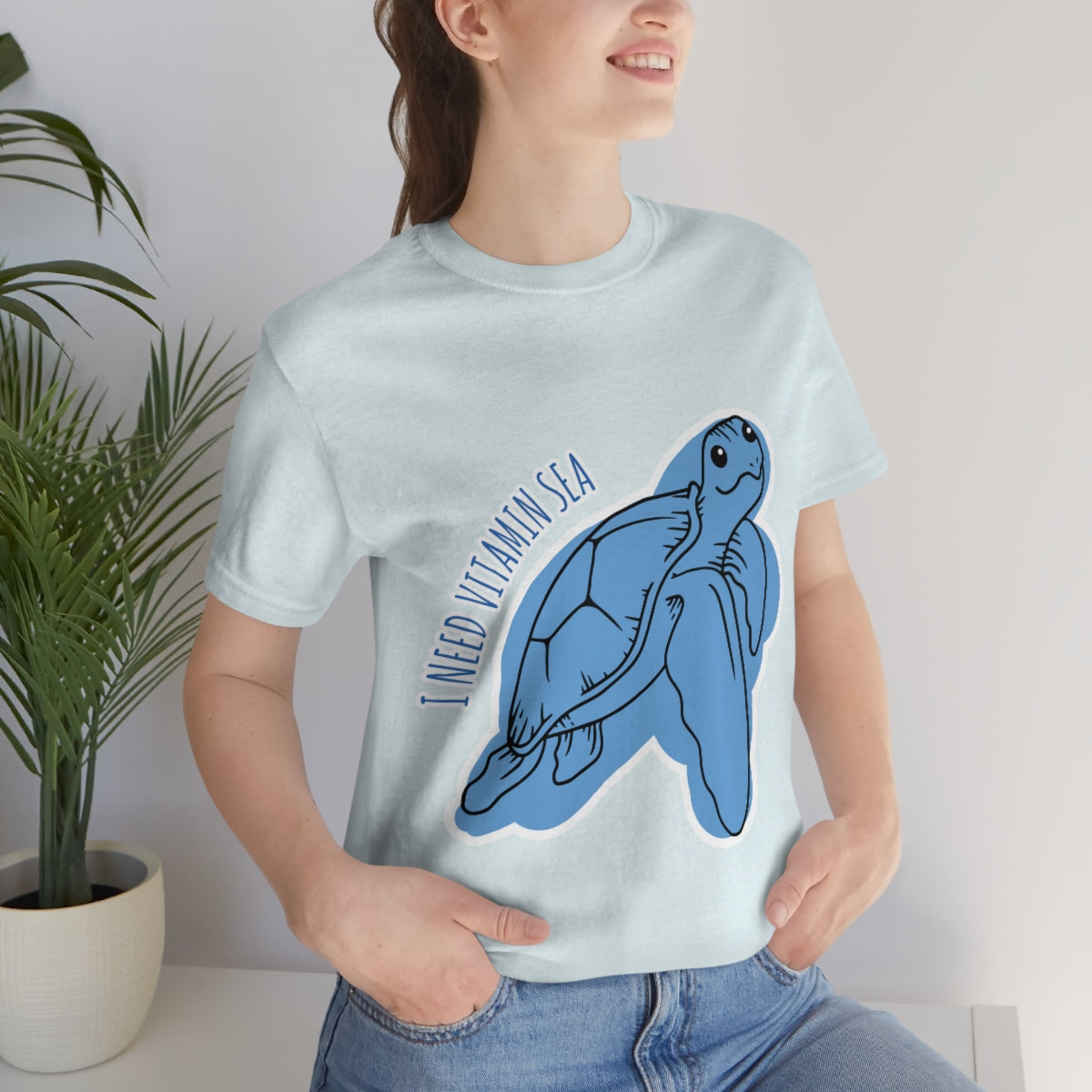 I Need Vitamin Sea Turtles Save The Earth Unisex Jersey Short Sleeve T-Shirt Ichaku [Perfect Gifts Selection]