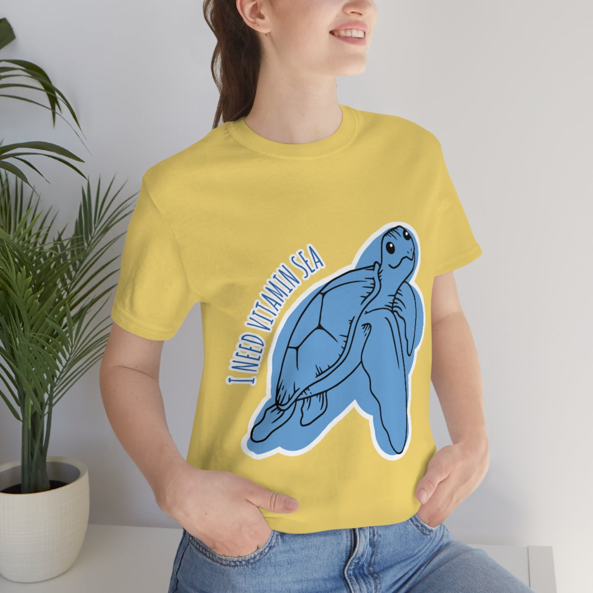 I Need Vitamin Sea Turtles Save The Earth Unisex Jersey Short Sleeve T-Shirt Ichaku [Perfect Gifts Selection]