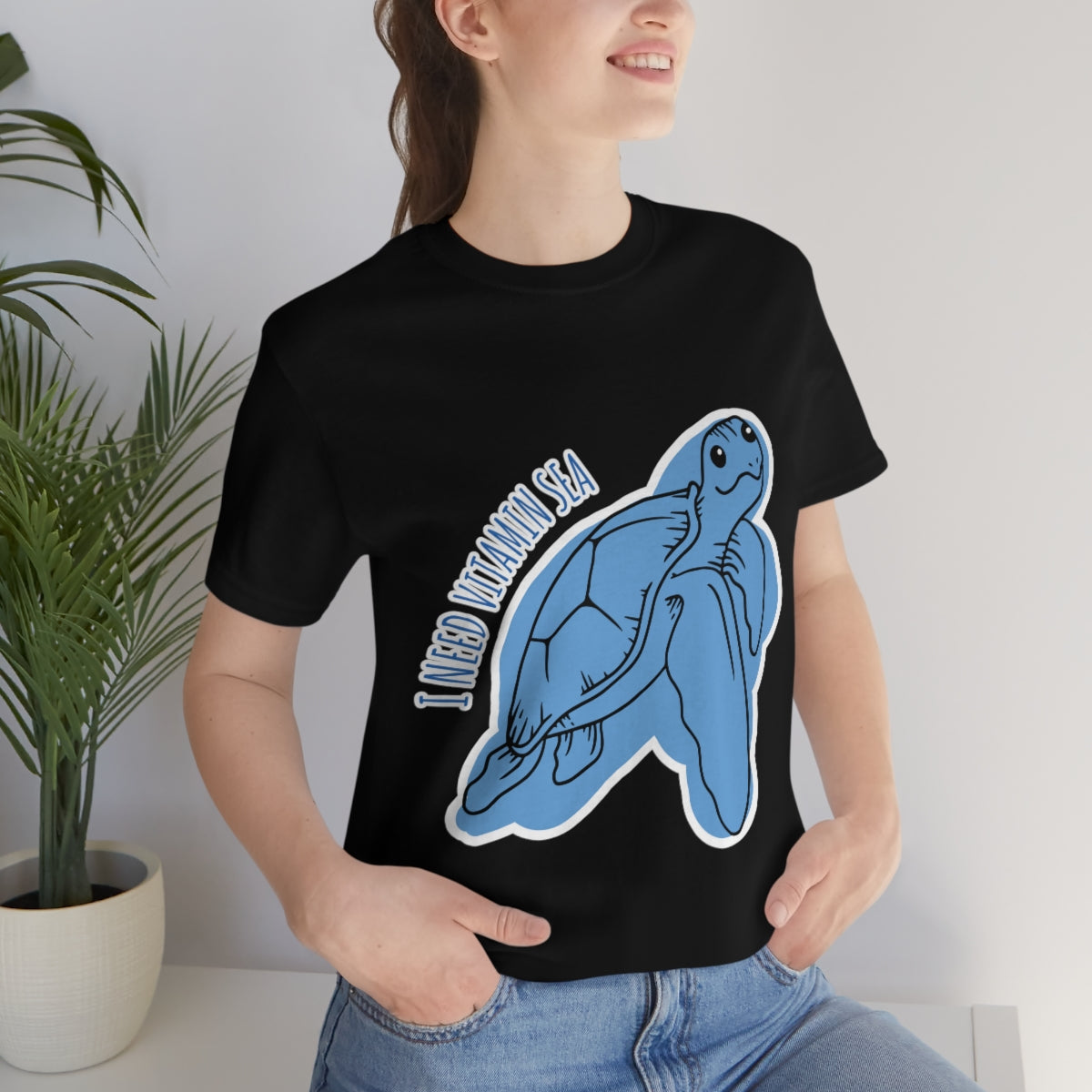 I Need Vitamin Sea Turtles Save The Earth Unisex Jersey Short Sleeve T-Shirt Ichaku [Perfect Gifts Selection]