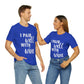 I Pair Well With Wine Bar Lovers Slogans  White Text Unisex Jersey Short Sleeve T-Shirt Ichaku [Perfect Gifts Selection]