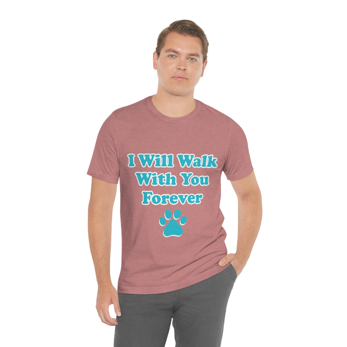 I Will Walk With You Forever Cat Lover Unisex Jersey Short Sleeve T-Shirt Ichaku [Perfect Gifts Selection]