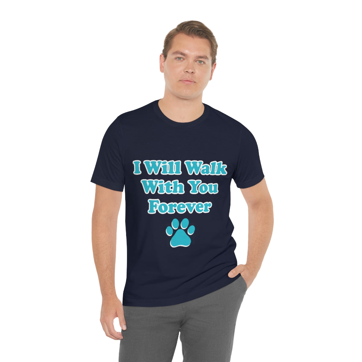 I Will Walk With You Forever Cat Lover Unisex Jersey Short Sleeve T-Shirt Ichaku [Perfect Gifts Selection]