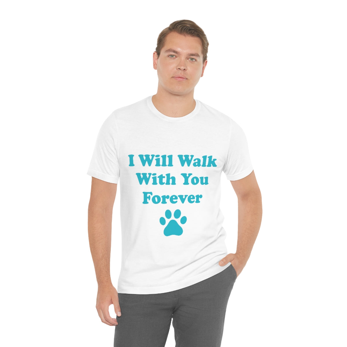 I Will Walk With You Forever Cat Lover Unisex Jersey Short Sleeve T-Shirt Ichaku [Perfect Gifts Selection]